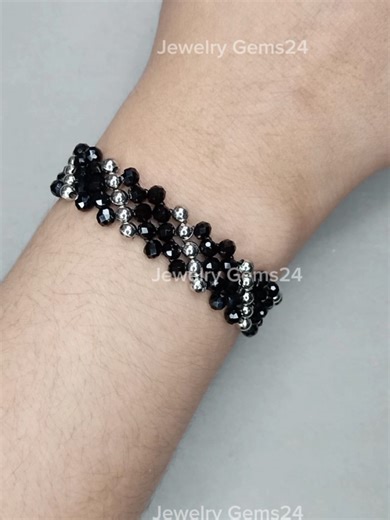 Crafting Elegant Bracelets with Crystal and Silver Beads