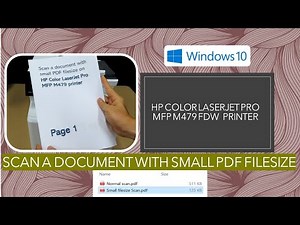HP Color LaserJet Pro MFP M479 Printer : Scan a document with a small PDF filesize
