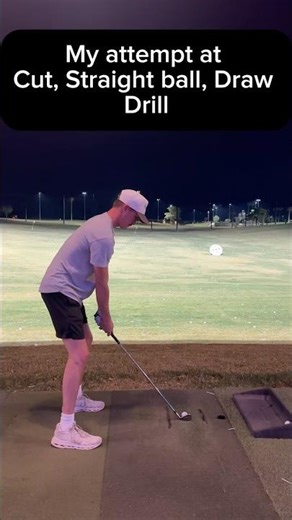 Attempting Cut, straight ball, draw drill #golf #foryou #fyp #shorts