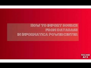 Informatica - Import source from database table