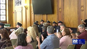 Springfield Police Department holds pinning ceremony for their newest lieutenants and sergeants