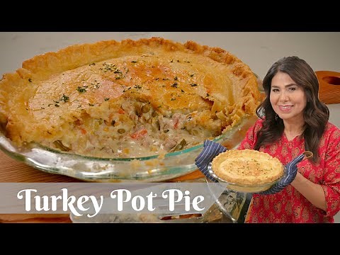 HOMEMADE TURKEY POT PIE: Ground or Shredded Turkey Recipe/Perfect Use of Thanksgiving Leftovers