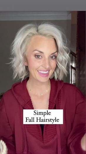 Simple Fall Style #hairtutorial #hairstyletok #hairtok #funhair #bobhairstyles