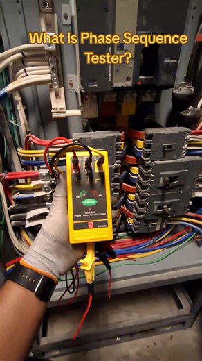A phase sequence transformer (or more accurately, the phase sequence in a 3-phase transformer) refers to the specific order in which the three-phase AC voltages reach their maximum positive peaks. It defines the sequence of phase rotation—typically clockwise (positive) or counter-clockwise (negative)—essential for directing motor rotation and ensuring proper parallel operation of transformers. #phasesequencetester #electricalworks #licensedelectricalpractitioner #fyp