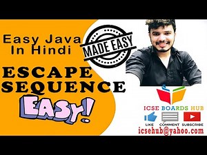 Escape Sequence Characters in Java in Hindi | Printing using escape sequence |