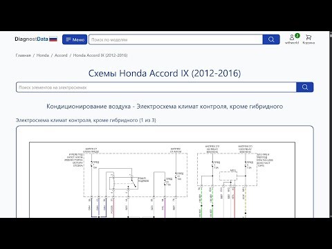 Электросхемы Honda Accord IX (2012-2016)