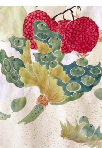 Paint a long scroll painting of fruits and vegetables #painting #watercolor #art #fruits #vegetables