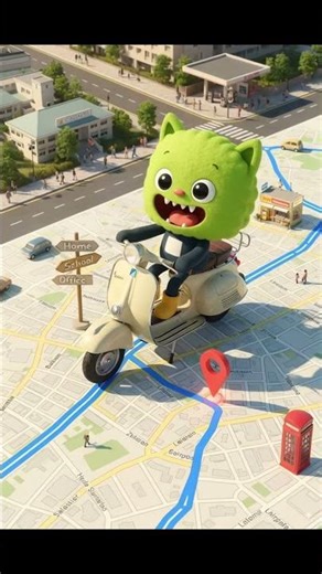 🚗💨 Momoo Drifts Tokyo Streets | GPS Gone Wrong 🤣 #funny #cleancomedy #animation #lifeisbutadream