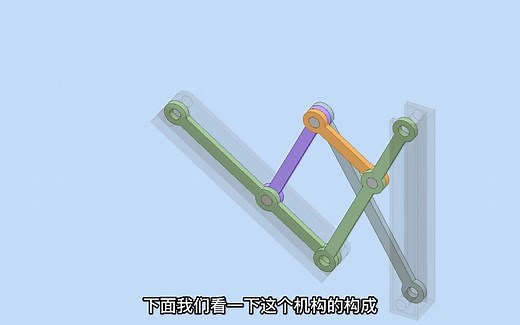 一种简单的90度伸缩机构，主要使用连杆实现