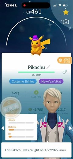 Shiny New Year’s Hat Pichu Complete Set In Pokémon Go