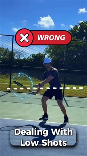 Dealing With Low Shots 🎾 Ever wonder why your forehand loses momentum? Here’s a simple fix that changes everything 👇 When your racket drops below your waist, you instantly lose leverage, speed, and the ability to accelerate through contact. It forces you to swing up just to reach the ball—making your shot late, weak, and inconsistent. But when you start with your racket above your waist, the momentum is already loaded. You rotate, the racket naturally drops into the slot, and you create smooth