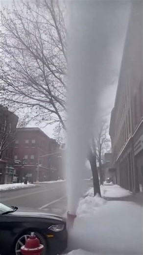 Car Slams Into Fire Hydrant Massive Geyser Erupts!