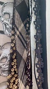 Skulls Halloween Ribbon Bundle Wreath Bow With a Clip - 24” Long - Etsy