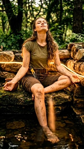 Secret Underground Pool Build You Won’t Believe 🌲🔥 #survival #explore #bushcraft #forestlife