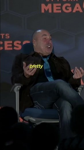 Rick Hoffman (aka. Louis Litt) and I trying to have a serious moment on stage.