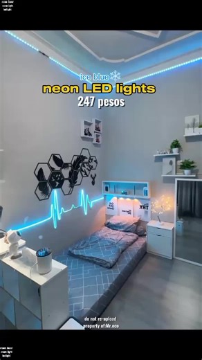 Ice Blue Neon LED Strip Light for Room Decoration