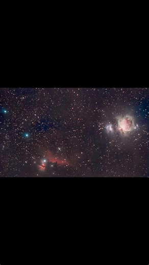 HORSE HEAD, FLAME AND ORION NEBULA! 2 hours data with a photography camera!! #science #astronomy