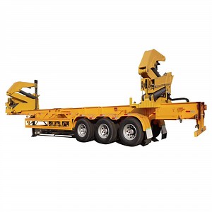 [Hot Item] 37 Tons Self-Loading Container Lift Truck Trailer 40FT Crane Trailer Sidelifter Jib Cranes for Container Transport
