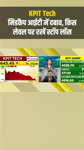 KPIT TECH SHARE | मिडकैप आईटी में दबाव, किस लेवल पर रखें स्टॉप लॉस!