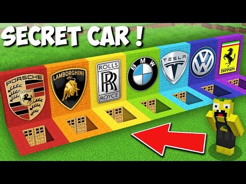 I SURVIVAL in BASEMENT with CAR BRANDS in Minecraft ! RAREST CAR INSIDE BASE !