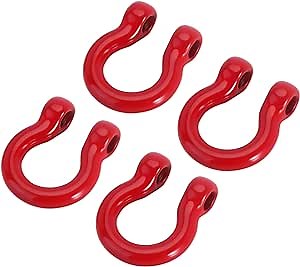INJORA D Rings Tow Hooks with M1.4 Screws for FCX18 LC80 TRX4M Defender