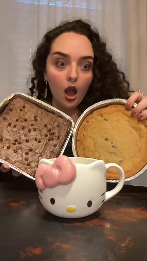 giant cookie & brownie w iced milk mukbang @Papa Johns 🍪🥛🍫 #brownie #cookie #cookies #cookiemukbang #cookieasmr #milkandcookies #cookiesandmilk #giantcookie #giantcookies #crunchy #crunch #crunchysounds #crunc | Nancy Hillyer