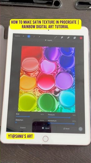 How to make Satin Texture in Procreate | Rainbow Digital Art Tutorial #shorts