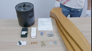 52” Wood Ceiling Fans without Lights, Quiet Outdoor Ceiling Fan with Remote Control, Flush Mount Ceiling fans, 6 Speed 4 Timer, Low Profile Ceiling Fan for Bedroom Living Room, Reversible DC Motor