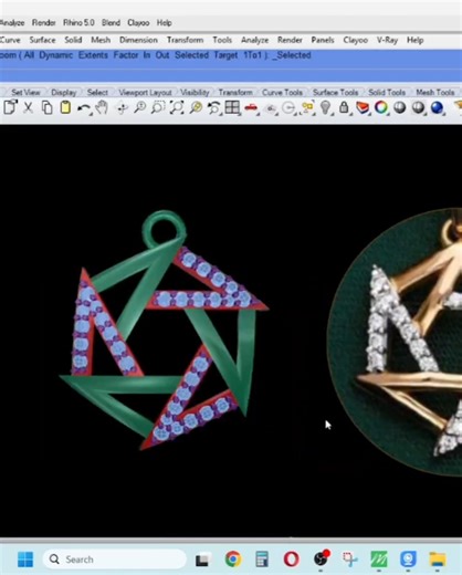 star pendant || #jewellerydesign #matrixgold #cadtutorial #dhurandhar