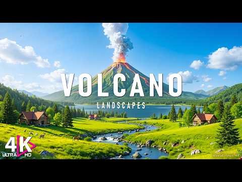Volcano 4K | Ancient Fire, Vast Landscapes & a Calm Cinematic Piano Escape | Relaxing Music