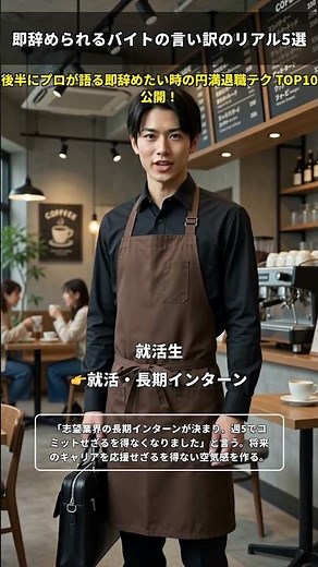 バイト辞める言い訳5選 #バイト#バイト辞め方