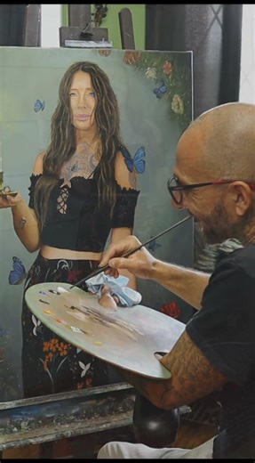 Working on Kadene Kromka Portrait #arte #art
