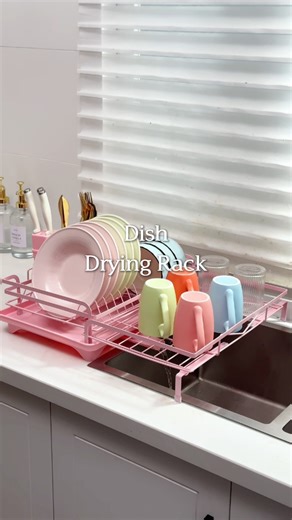 Temu Official on Instagram: "Expandable design with built-in drainage — keeps dishes dry and counters tidy. 🔍 Find it at https://temu.to/m/g691r7ot8q2 or with this code ffk8283. #temu #kitchenstorage"