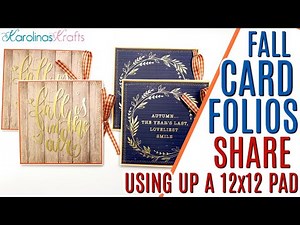 MORE Fall Card Folios using Colors of Autumn by Recollections Project Share using up a 12x12 Pad