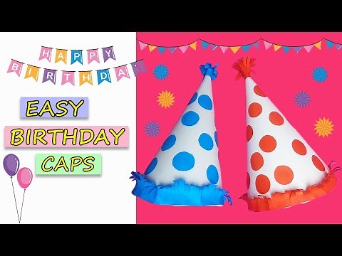 Make Simple And Fun Birthday Caps At Home😊 I Birthday Decorations At Home