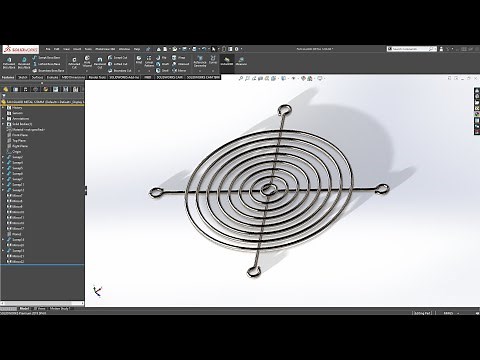 Solidworks Create 3D Model [FAN GUARD 120mm]