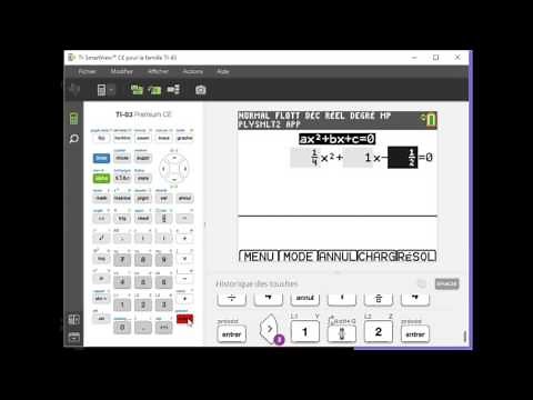 Tutorial TI-83 Premium CE - Résolution d'équations du 2nd degré (avancé)