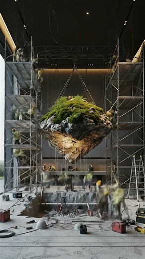 Amazing Floating Rock Waterfall 😱