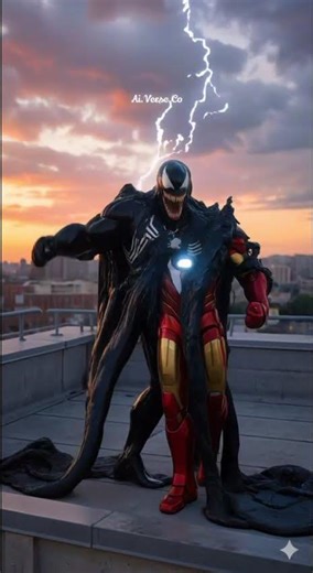 Iron Man × Venom Fusion Upgrade Reveal #shortsviral #marvelfusion #marvel #aivideo #avengers