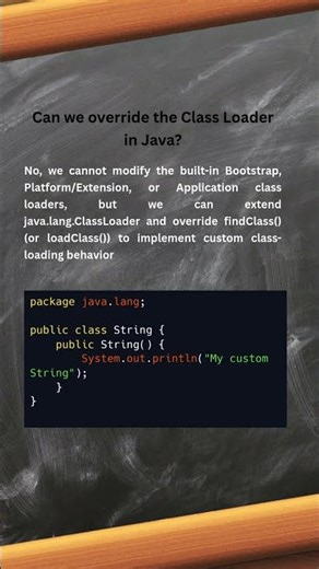 Can we override the class loader?