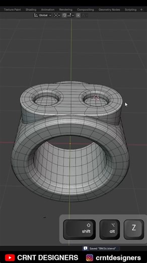 Blender Modeling - BM36 #blendermodeling #3dmodelingtutorial #shorts #hardsurfacemodeling