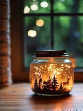 Rustic Candle Jars by the Window for a Cozy Home Look #rusticcandlejars #cozyhomedecor #candlejars