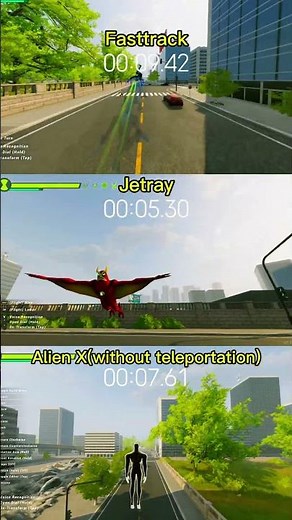Jetray VS Alien X(Without teleportation) VS Fasttrack speed Test ben10 #shorts #highrpmshorts #ben10