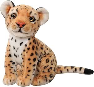 NatureMan 9inches Cheetah Plush Toy,Cute & Lifelike Cheetah Stuffed Animals Plush Toy,Gifts for Boys and Girls (Brown)