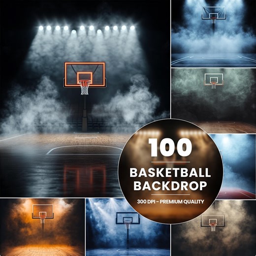 100 Basketball Photography Backdrops: Sports Banner Backgrounds (digital Download) - Etsy