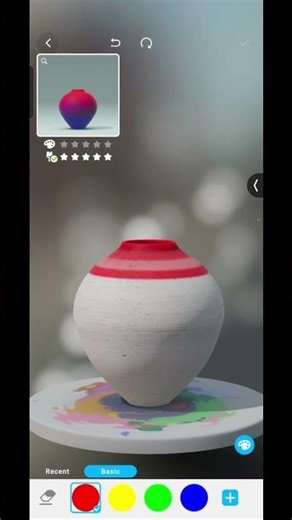 Crafting blue to red Pot in Pottery 2 | Quest-5