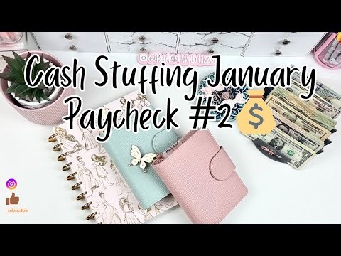 Cash Stuffing Paycheck #2 | January Budget & Cash Envelope System 💰 | Budget With Lizzy