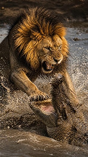Lion vs Crocodile 😱 | Ultimate River Battle