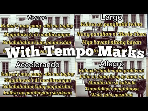 KALESA SONG WITH TEMPO MARKS/LEVI CELERIO