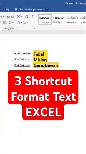 3 Excel Text Format Shortcuts (Bold, Italics, and Underline)